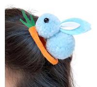 Plush Bunny Hair Clip for Girls, Cute Bunny Hair Accessories, Plush Animal Hairpin for Kids, Carrot Bunny Hair Clip, Stuffed Bunny Hairpin for Women, Bunny Rabbit Hair Clip
