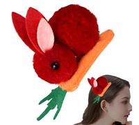 Plush Bunny Hair Clip for Girls, Cute Bunny Hair Accessories, Plush Animal Hairpin for Kids, Carrot Bunny Hair Clip, Stuffed Bunny Hairpin for Women, Bunny Rabbit Hair Clip