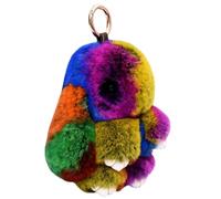 Plush Bunny Keychain Pendant - Soft Stuffed Rabbit Keyring Charm, Compact Lightweight Design, Creative Cute Accessory, Durable Hanging | Backpack Decor, Purse Key Holder, Gift Idea for Friend