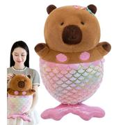 Plush Capybara Doll Mermaid Capybara Stuffed Doll Plush Hugging Touch Toy