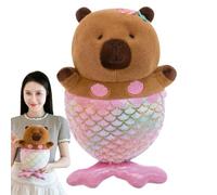 Plush Capybara Doll Mermaid Capybara Stuffed Doll Plush Hugging Touch Toy