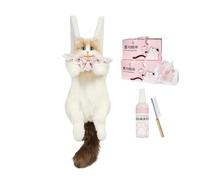 Plush Cat Backpack, Stuffed Animal Bag Rimovibile, 25,59 x 5,91 pollici Cute Plush with Soft Material Animal Bag, Backpack with Sturdy Build, Stuffed Cat Bags for College and Travel, Colore: rosa