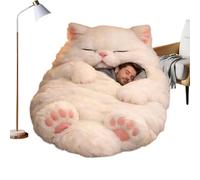 Plush Cat Nap Bag, Cold Weather Sleeping Cover, 175x80cm Snug Fit For Comfort, Reusable Wash Friendly Textile, Adult Indoor Sleepwear Accessory, Bedroom Sofa Hotel Relaxation Use