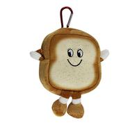Plush Change Pouch - Toast Hamburger Coin Bag Money Holder | 13 x 15 cm