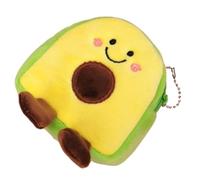 Plush Coin Purse, Avocado Wallet, Soft Change Pouch, Cute Zipper Bag, Cash Holder, Fun Travel Accessory, Lightweight & Portatile, regalo per bambini e adulti (verde, 1 pacchetto), Attributo singolo,