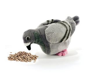 Plush & Company Peluche Claude Le Pigeon Piccione Peluches Giocattolo, Regalo Originale per Bambini, Compleanno Ragazza Ragazzo, Lunghezza 23 cm