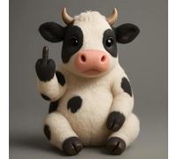Plush di Dito Medio, Meet The Attitude Squad: Piccoli Ribelli Lussuosi con Sass e Coccole, Tasca Cow