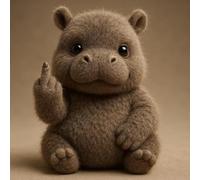 Plush di Dito Medio, Meet The Attitude Squad: Piccoli Ribelli Lussuosi con Sass e Coccole, Tasca Hippo