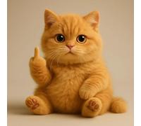 Plush di Dito Medio, Meet The Attitude Squad: Piccoli Ribelli Lussuosi con Sass e Coccole, Tasca Kitten