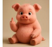 Plush di Dito Medio, Meet The Attitude Squad: Piccoli Ribelli Lussuosi con Sass e Coccole, Tasca Piglet