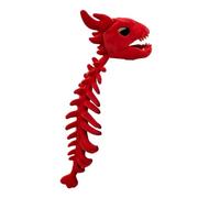 Plush Dinosaur Skeleton Costume - Halloween Realistic with Head Spine