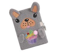 Plush Dog Journal - Lockable Diary Notebook, Cute Secure Writing Book, Portable Secret Keeper | Girls Daily Writing Journaling Memory Recording Usage, Lock Key Privacy Protection Gift Option Soft