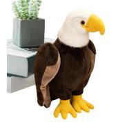 Plush Eagle Stuffed, Realistic Cuddly Statue Decoration, 8.66x7.09x3.94 Inches Soft Animal Figure with Comfort, Fabric Bird Doll with Secure Grip, Sofa Gear, Adorable Gift Prop for Boys Girls