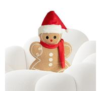 Plush Gingerbread Man - Soft Holiday Toy for Kids Christmas Play for Decoration | Polyester Material with Embroidered Details, Huggable Feature Stuffed Doll, Festive Home Usage for Seasonal Fun