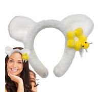 Plush Headband, Spa Makeup Hairband, Non-Slip Cute Bear Ears, Accessories for Face Washing, Protection, Daily Fashion Styling, Women, Girls, Pilates, Workouts, Running
