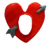 Plush Heart Headgear - Soft Velvet Hat, Funny Costume Party Accessory | Role Play Masquerade | Festive Costume Accessory, Neat Stitching Quality Adds Style To Every Holiday Event Wea