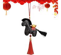 Plush Horse Doll, Auspicious Keepsake Ornament, 3.94 Inches Stuffed Toy with Soft PP Cotton, Short Plush Figure, Gift Accessory with Cute Design, Horse for Women Students
