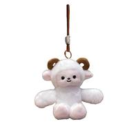 Plush Keychain Pendant | Soft Interactive Running Animal Doll Charm | Cute Hanging Bag Accessory | Lightweight Keyring Toy Ornament | Decorative Backpack Schoolbag Tote Zipper Pull Companion Gi