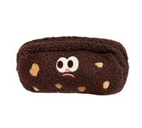 Plush Pencil Case, School Pen Pouch, Fun and Adorable Cookie Design Large Capacity Stationery Storage Bag for Students, Artists, Children, 8.27x5.12 Inches