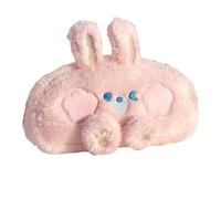 Plush Pencil Case, Zipper Pouch Bag, Stationery Organizer, Soft Fabric Design, Large Capacity Storage, Pink Color, Ideal for School and Office Supplies, Plush Material, 8.66x4.13in