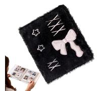 Plush Photo Card Binder, A6 Sticker Picture Storage Book with Inner Pages, Portable Photo Binder for Receipts, Tickets, Craft Projects, Artists, Scrapbookers, Students, Home, and Classroom
