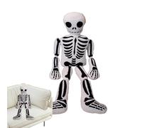 Plush Skeleton - Plush di Halloween | Bambola ripieni di Halloween | scheletro | Decorazioni per la casa morbida per bambini adulti viaggi al coperto di sede per dimora divano di divano di div