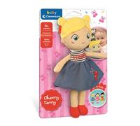 Clementoni Baby - Plush Soft Doll Cherry Terry, Bambolina Morbida per Neonati 0+ Mesi, Texture Differenti ed Esperienza Sensoriale, Stimola Affetto e Cura, 17601