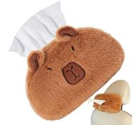 Plush Tissue Holder SET - capybara plush car tissue boxes, Capybara Tissuee Box, Cute Cartoon Animal Car Seat Back Paper Bag, Auto Accessories, Women, Armrest, Napkin, Storage, Gadgets