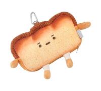 Plush Toast Coin Purse with Zipper Change Pouch, Adorable Toast Backpack Pendente, Small Money Wallet for Women and Girls, Cute Coin Pocket for Daily Carry, for Fashion Enthusiasts, multicolore, Se