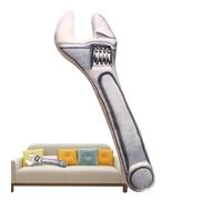 Plush Tool Toy, Stuffed Wrench Pillow Cushion, Soft Spanner Shape Throw Pillow with Comfortable Filling System, Fabric Home Decor Design, Novelty Tool Shape Cushion Style, Plush Toy for Sofà Use