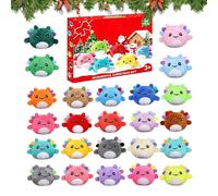 Plush Toys Christmas Countdown Calendar 24 Days of Advent Axolotl Keychain