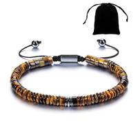 PLUSHCEWT Braccialetto con perline per uomini e donne con perline di cristallo, braccialetti regolabili da uomo, regali spirituali per uomini, braccialetto con perline consapevoli con sacchetto di