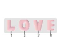 PLUSHCEWT Ganci Autoadesivi Impermeabili, Ganci Multiuso a Forma di Lettera, Ganci Superadesivi Ganci per Porte a Muro Resistenti, Ganci a Muro Rimovibili, Ganci in Plastica Ganci per Torri (Rosa)