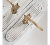 PLUSHCEWT Tappetino in pietra per lavello della cucina, protezione dagli schizzi in diatomite, ultra assorbente, di alta qualità, ad asciugatura rapida, per lavello della cucina e del bagno (bianco