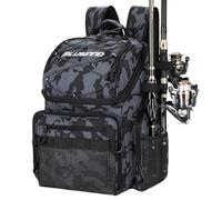 PLUSINNO Zaino da pesca impermeabile con refrigeratore, grande borsa da 45 litri, attrezzatura da pesca, per campeggio e regali