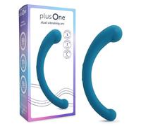 plusOne Teal Dual Vibrating Arc, giocattolo stimolante per il benessere sessuale impermeabile per uomini e donne con due punti di vibrazione e 5 modalità di vibrazione