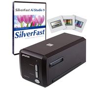 Plustek OpticFilm 8300i Ai Film Scanner - Converte 35 mm Film & Slide in Digital, Bundle SilverFast Ai Studio 9 + QuickScan Plus, include obiettivo di calibrazione IT8 avanzato (3 diapositive)