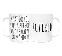 Plusupon Regali di pensionamento per donne e uomini, divertenti tazze per pensionamento, regali per D, mamma, insegnante, amico, capo, tazze da caffè in pensione da 325 ml, colleghi, addio addio addio