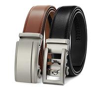 PlusZis 28"-60 "Abito a cricchetto in pelle da uomo Cintura grande e alto con fibbia automatica