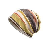 Pluto & Fox Berretto Beanie di Tessuto Unisex Uomo E Donna di Cotone Copricapo Turbante per Chemioterapia Sport Chemio Perdita di Capelli Sonno Hip-Hop (Giallo, 1)
