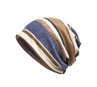 Pluto & Fox Berretto Beanie di Tessuto Unisex Uomo E Donna di Cotone Copricapo Turbante per Chemioterapia Sport Chemio Perdita di Capelli Sonno Hip-Hop (Blu, 1)