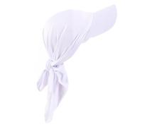 Pluto & Fox Berretto da Donna Bandana con Visiera Turbante Legato Indietro Cappelli da Baseball da Sole (IT, Testo, Taglia Unica, Bianco)