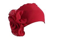 Pluto & Fox Berretto Turbante di Tessuto con Ornamento Fiore per Le Donne Beanie Capelli per Festa Matrimonio di Chemioterapia Perdita dei Capelli di Notte di Oncologia di Chemio del Cancro