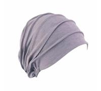 Pluto & Fox Berretto Turbante di Tessuto Cotone Colore Liscio per Le Donne Beanie Capelli per Chemioterapia Perdita dei Capelli di Notte di Oncologia di Chemio del Cancro