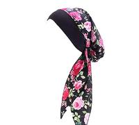 Pluto & Fox Berretto Turbante Tessuto per Le Donne Beanie Bandana Capelli di Chemioterapia Perdita dei Capelli di Notte di Oncologia di Chemio del Cancro (Disegno 7, 1)