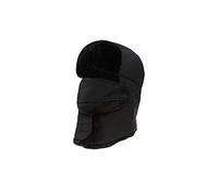 Pluto & Fox Cappello da Passamontagna Impermeabile con Fodere Spesse e Maschera Facciale Automatica Antivento con Chiusura a Velcro per Sciare Ciclista Motociclista Invernale Unisex Donna e Uomo, Nero