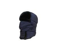 Pluto & Fox Cappello da Passamontagna Impermeabile con Fodere Spesse e Maschera Facciale Automatica Antivento con Chiusura a Velcro per Sciare Ciclista Motociclista Inverno Unisex Donna e Uomo, Blu