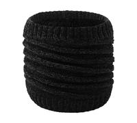 Pluto & Fox Mutandine Per Collo Termico Unisex Donna E Uomo Design Liscio In Lana Uncinetto Con Borreguite Dentro Per Inverno Caldo Passamontagna Per Ciclismo Moto, # Nero, Taglia unica