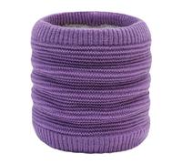 Pluto & Fox Scaldacollo Termico Unisex in Lana a Maglia con Fodera di Pecora per Inverno Caldo, Passamontagna per Ciclismo e Motociclismo, Luce viola, 22*47cm