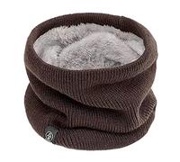 Pluto & Fox Scaldacollo Termico Unisex in Lana al Crochet con Fodera di Pecora per Inverno Caldo, Passamontagna per Ciclismo e Motociclismo, marrone, Taglia unica